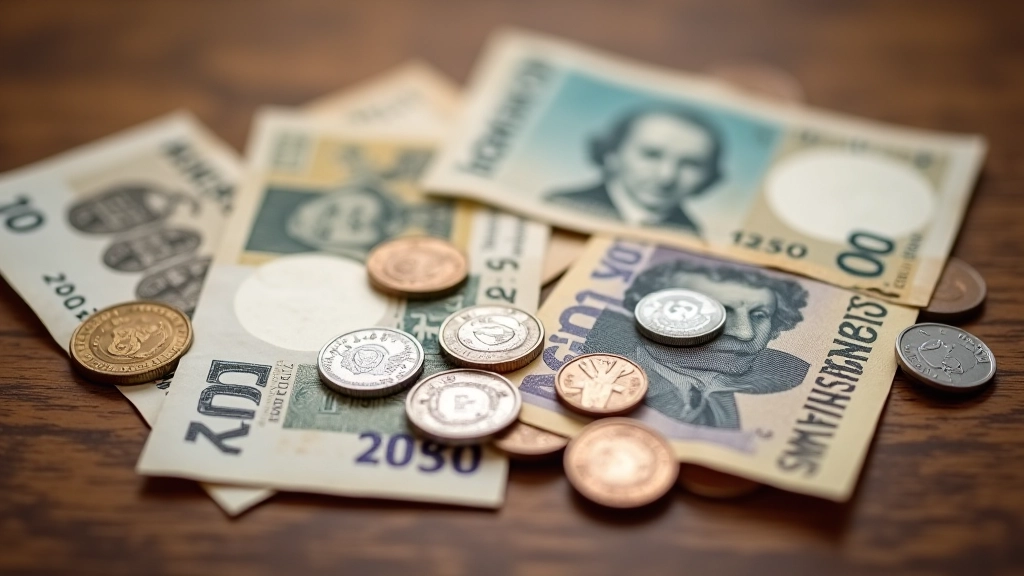 Historical Czech currency timeline with vintage koruna banknotes from different decades